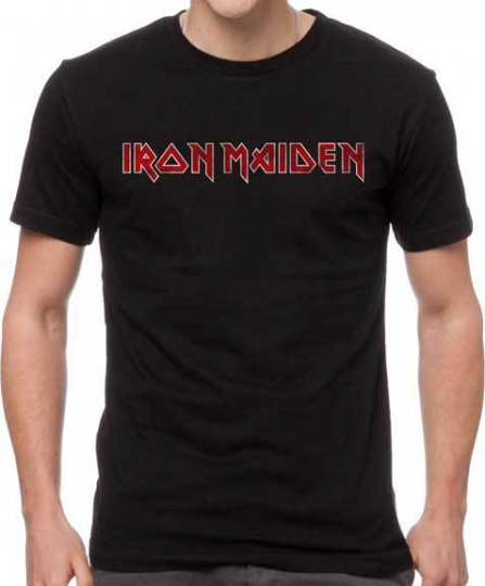 Iron Maiden Distressed Logo Heavy Thrash Metal Rock Music Band T Shirt IRM10735