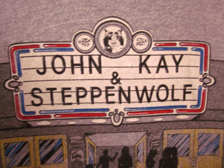 JOHN KAY & STEPPENWOLF vtg T shirt lrg 1988 tour Born To Be Wild marquee tee OG