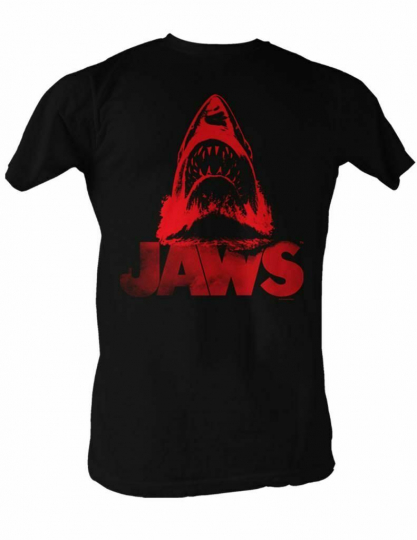 Jaws Red Black Adult T-Shirt