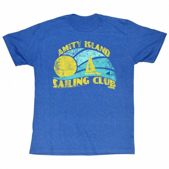 Jaws Sail Royal Heather Adult T-Shirt