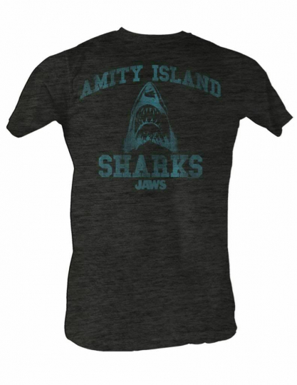 Jaws Sports Black Heather Adult T-Shirt