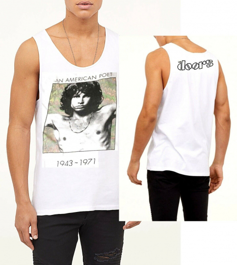 Jim Morrison T-Shirt American Poet The Doors rock Official Tank Top M Last NWT
