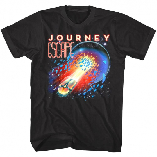 Journey Escape Album Cover Men's T Shirt Scarab Rock Band Concert Tour Merch Top