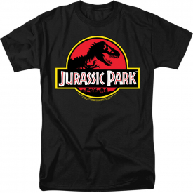 Jurassic Park Classic Movie Logo Licensed Adult T-Shirt