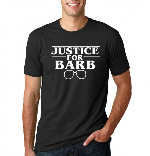 Justice For Barb Stranger Font Mens T-Shirt Graphic TV Tee