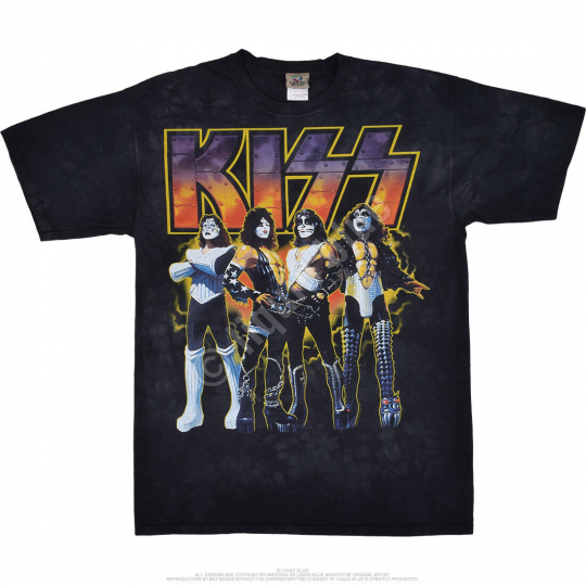 KISS-LOVE GUN- TIE DYE T SHIRT M-L-XL-XXL-3X, 4X, 5X, 6X Simmons, Stanley, Criss
