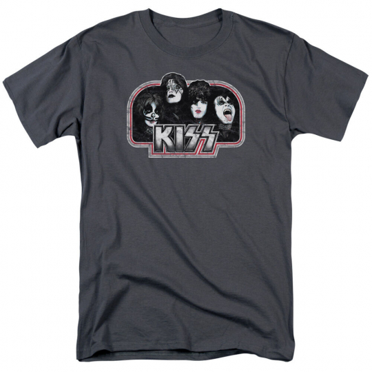 KISS THROWBACK Licensed Men's Graphic Adult Tee Shirt SM-5XL