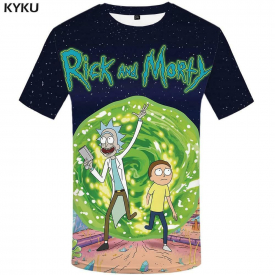 KYKU Brand Rick And Morty T Shirt Men Anime Tshirt Chinese 3d Printed T-shirt Hi