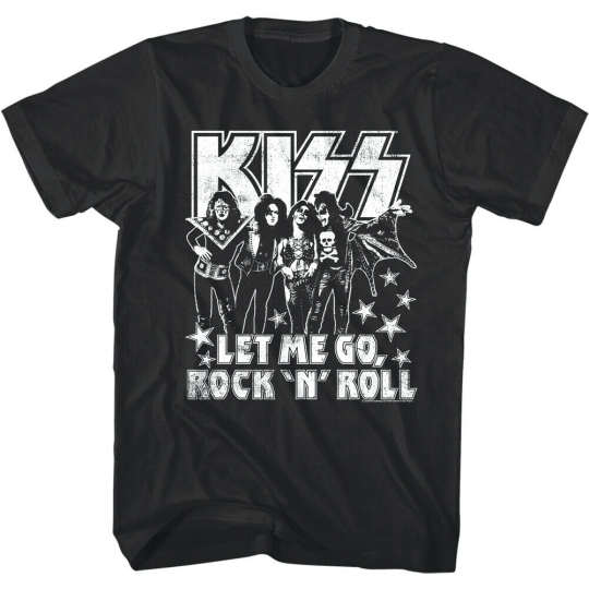 Kiss Let me Go Rock n Roll Men's T Shirt Hotter than Hell Album Song Rock Band