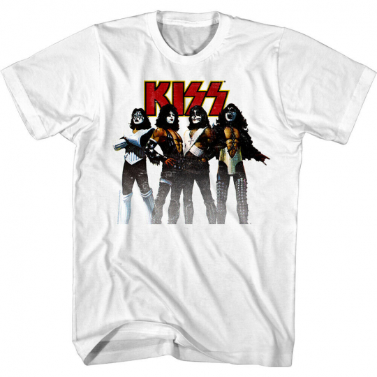 Kiss Rock Band Photo Men's T Shirt Gene Simmons Glam NYC Album Concert Tour