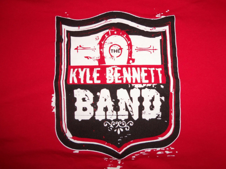 Kyle Bennet Band Texas Rock Band Red 50/50 Graphic Print T Shirt - XL