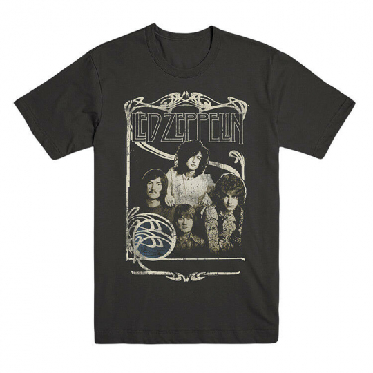 Led Zeppelin 1969 Band Promo Photo Classic Rock Metal Folk Band T Shirt 79845