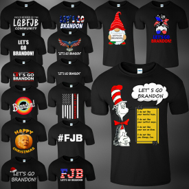 Let’s Go Brandon Fjb Shirts Trump Funny USA Political 2024 Black T-Shirt S-3xl