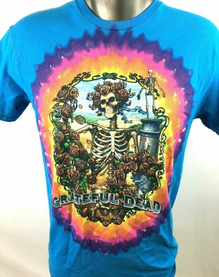 Liquid Blue Grateful Dead Tie Dye T Shirt Sz Med Nice Graphics Heavy Metal Band