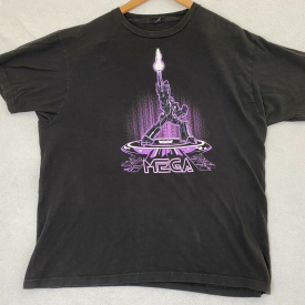 MEGA (TRON) Megatron in the style of Tron Legacy : Black Graphic T-Shirt : XL