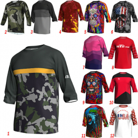 MTB Race Jersey Cycling Jacket Mountain Bike Motocross Sports Shirt Top Clothes