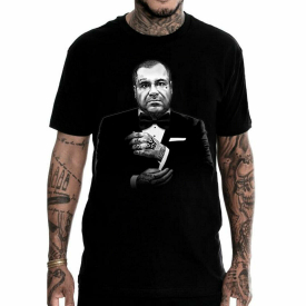 Mafioso Men’s Don Chapo Short Sleeve T Shirt Black Clothing Apparel Streetwea…