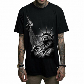 Mafioso Men’s Stick Up Short Sleeve T Shirt Black Tee Tattoo T-Shirts Clothin…