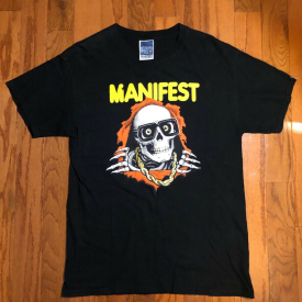 Manifest Streetwear Powell Peralta Bones hip hop mashup t-shirt (size M)