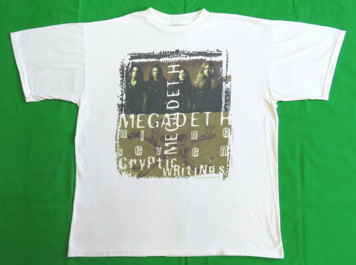 Megadeth Vintage T Shirt 1997 Cryptic Writings Tour Concert Rock Band XL