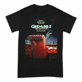 Men’s Gremlins 2 The New Batch Poster Crew Neck Black T-Shirt
