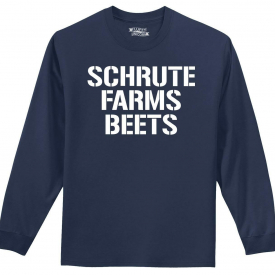 Mens Schrute Farms Beets L/S Tee Office Tv Show Humor Tee Shirt