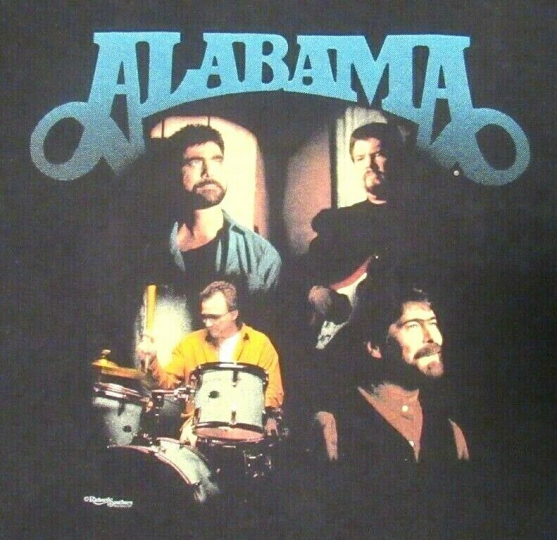 Mens XL ALABAMA Band tour T-shirt Country Rock Music Vintage 90's VGUC