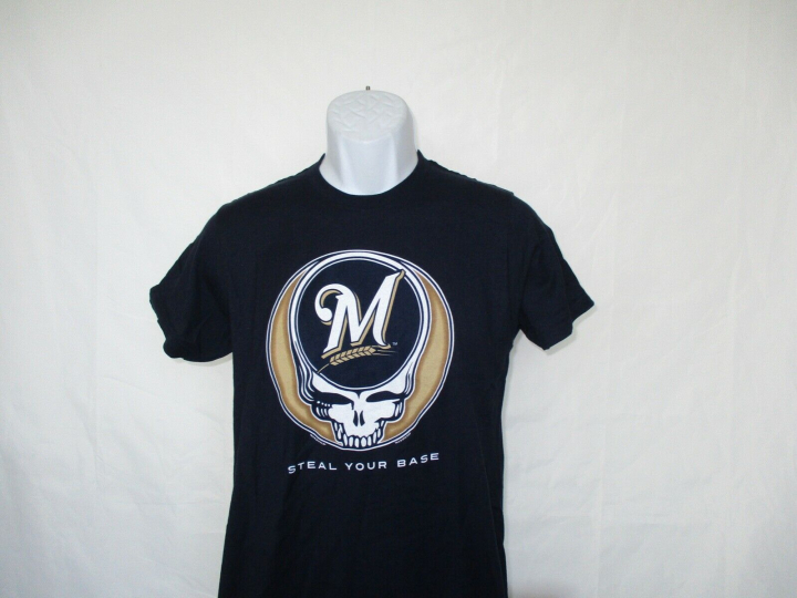 Milwaukee Brewers MLB Grateful Dead Steal Your Base Baseball T-Shirt S - L NEW