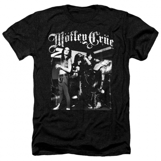 Motley Crue Band Photo Heather Licensed Adult T-Shirt