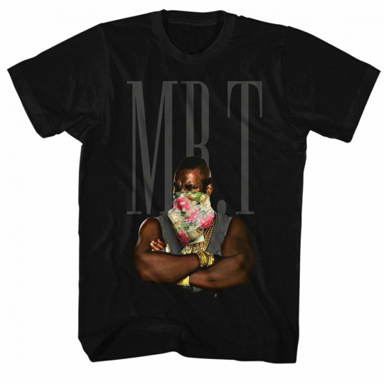 Mr. T Flower T Black T-Shirt