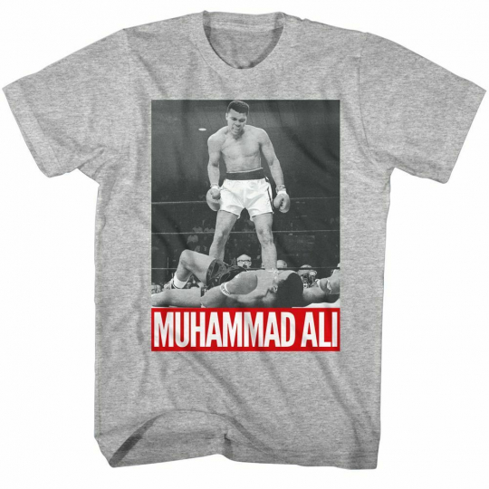 Muhammad Ali Gray Heather Adult T-Shirt