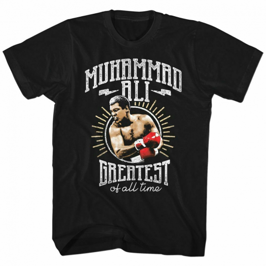 Muhammad Ali Of All Time Reg Black Adult T-Shirt