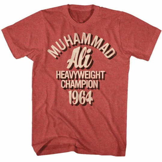 Muhammad Ali Red Heather Adult T-Shirt