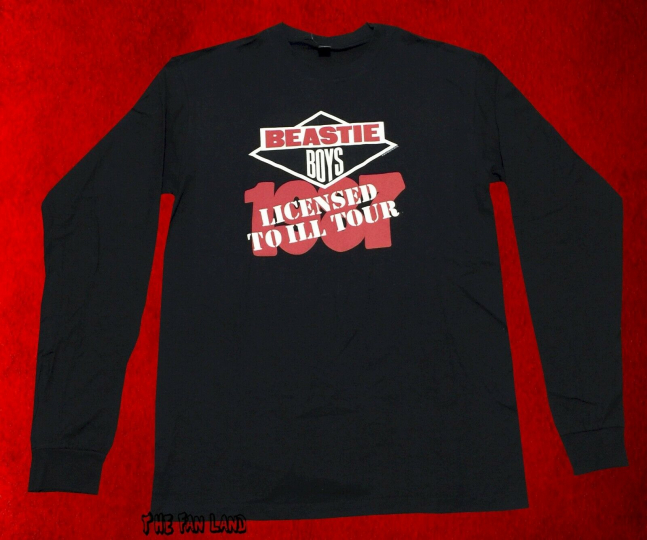 New Beastie Boys licensed to ill 1987 Tour Vintage Mens Long Sleeve T-Shirt