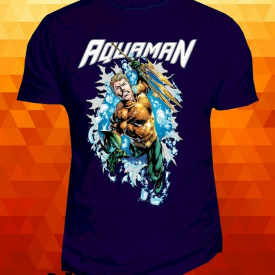 New DC Comics Aquaman Cartoon Vintage Classic Mens T-Shirt