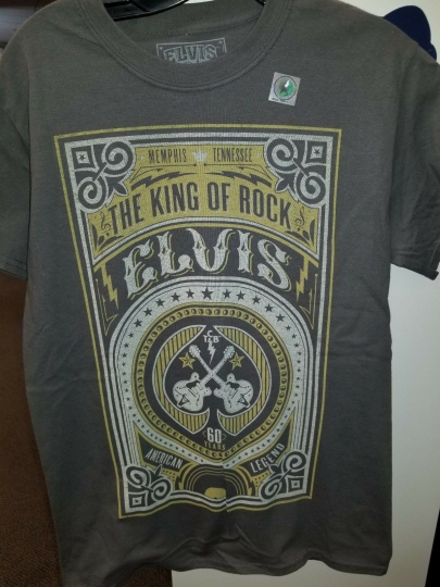 New ELVIS THE KING OF ROCK MEMPHIS  LICENSED CONCERT BAND  T SHIRT