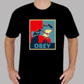 New Futurama Obey Cartoon Icon Men’s Black T-Shirt Size S to 3XL