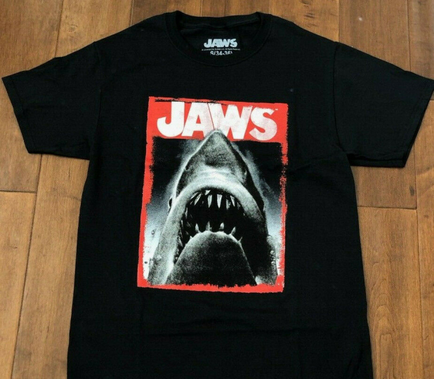 New Jaws Classic Movie Shark Men's Short Sleeve Graphic T-Shirt, up to size 3XL