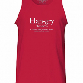 New Men’s Printed HANGRY Funny Hipster Humer Cotton Tank Top