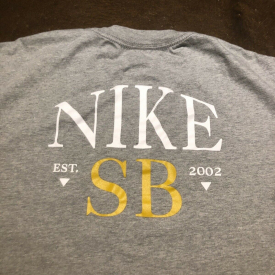 Nike SB Skateboarding logo shirt grey size XL