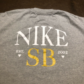 Nike Skateboarding front and back logo grey shirt size XL