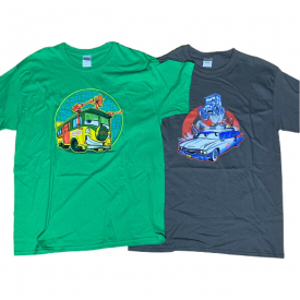Ninja Turtles Ghostbusters T Shirt Lot of 2 Men’s Large- Pixar Cars Mashup Ecto