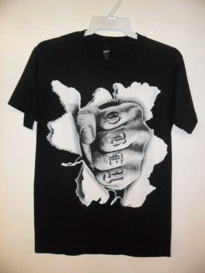 OBEY Men's S/S T-Shirt FIST OF FURY - BLK - Small - NWT