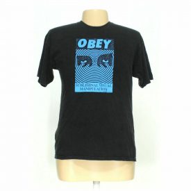 OBEY Men’s Short Sleeve T-shirt size XL,  black,  cotton, polyester