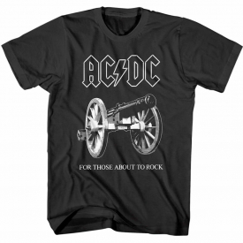 OFFICIAL ACDC About to Rock Cannon Men’s T-shirt Music Metal Band Merch