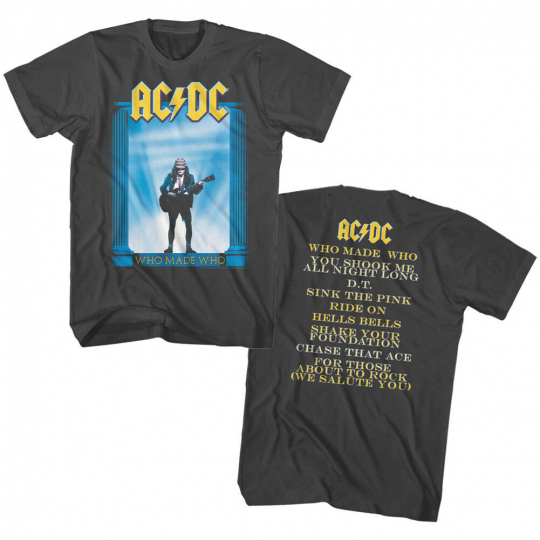 OFFICIAL ACDC Who Made Who Album Men's T Shirt Rock Band Tour Merch