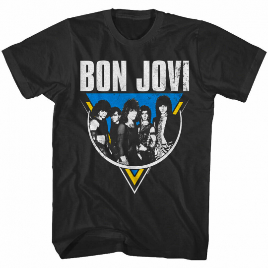 OFFICIAL Bon Jovi Retro Rock Band Photo Men's T Shirt 80's Concert Merch