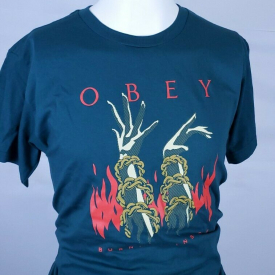 Obey Burning Inside T Shirt Sz M Sold Out
