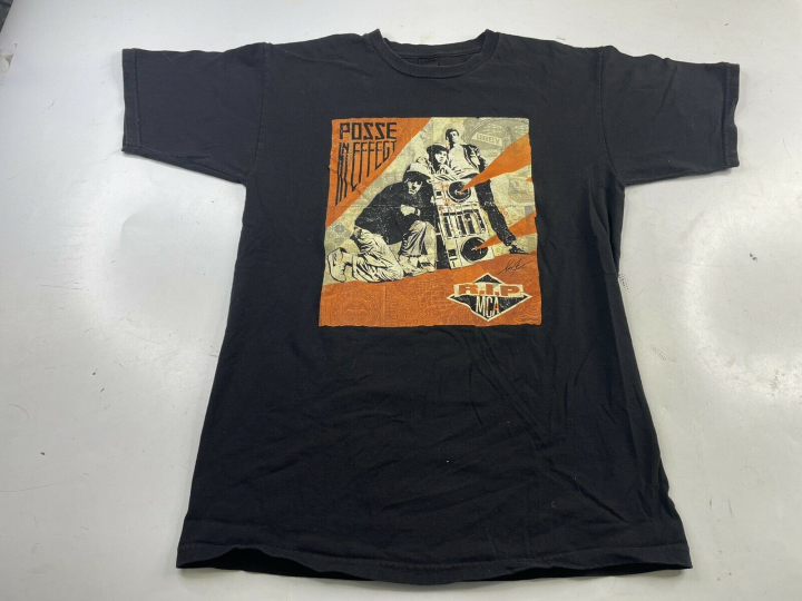 Obey Giant Beastie Boys RIP MCA Commemorative Shepard Fairey Black Shirt Medium
