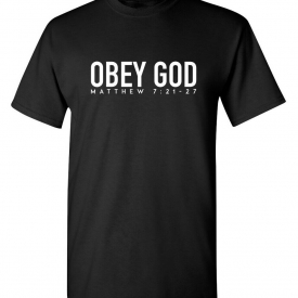 Obey God Printed Shirt Sarcastic Humor Graphic Novelty Funny T Shirt